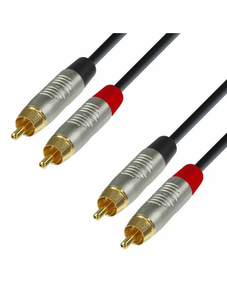Adam Hall Cables 4 STAR TCC 0150 - Cable de Audio REAN de 2 RCA macho a 2 RCA macho 1,5 m - 1