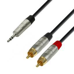 Adam Hall Cables 4 STAR YWCC 0150 - Cable de Audio REAN de Minijack 3,5 mm estéreo a 2 RCA macho 1,5 m - 1
