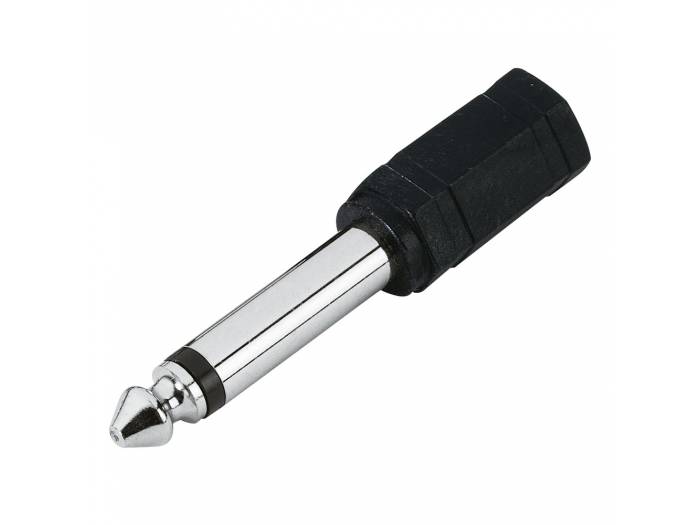 Adam Hall Connectors 7542 - Adaptador de Minijack 3,5 mm hembra mono a Jack 6,3 mm macho mono - 1