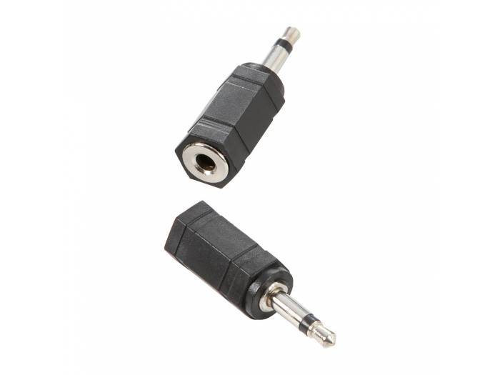 Adam Hall Connectors 7555 - Adaptador de Minijack 3,5 mm hembra estéreo a Minijack 3,5 mm macho mono
