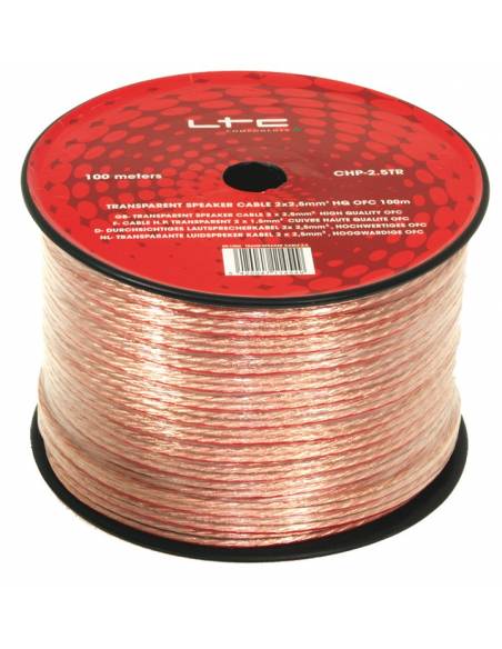 LTC - Cable Altavoz Transparente 1.5 mm 100 Metros - 1