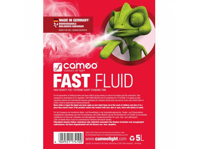 Cameo FAST FLUID 5 L - Líquido de niebla de muy alta densidad y efecto muy corto - 5 L - 2