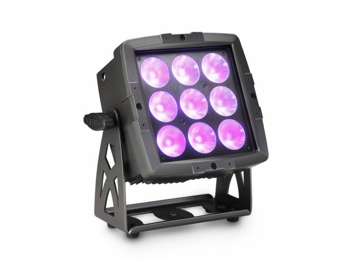 Cameo FLOOD 600 IP65 - Proyector de exterior con 9 LED RGBWA+UV 6 en 1 de 12 W