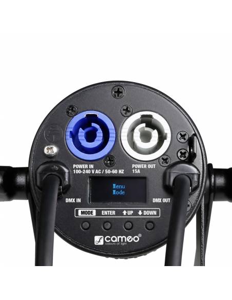 Cameo Q-SPOT 15 W - Foco de iluminación compacto con LED de 15 W blanco cálido en carcasa negra