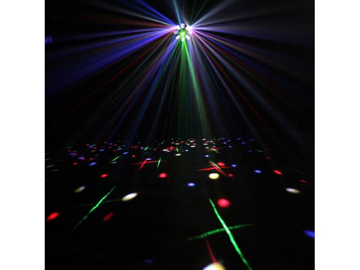 Cameo STORM - Efecto de luces 3 en 1, 5 x 3 W RGBWA derby, estrobo y láser grating