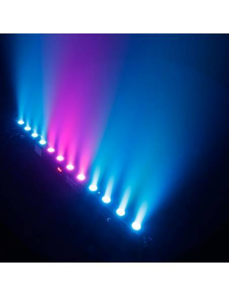 Cameo TRIBAR 200 IR - Barra de LEDs tricolor 12 x 3 W con carcasa negra y mando a distancia por infrarrojos