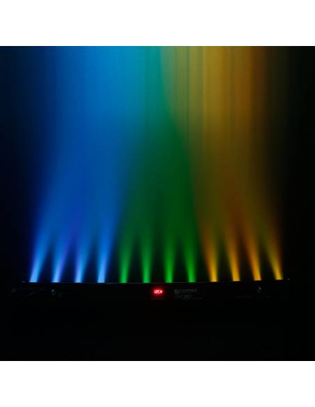 Cameo TRIBAR 200 IR - Barra de LEDs tricolor 12 x 3 W con carcasa negra y mando a distancia por infrarrojos