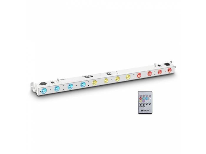 Cameo TRIBAR 200 IR WH - Barra de LEDs tricolor 12 x 3 W con carcasa blanco y mando a distancia por infrarrojos