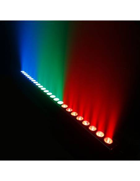 Cameo TRIBAR 400 IR - Barra de LEDs tricolor 24 x 3 W con carcasa negra y mando a distancia por infrarrojos - 14