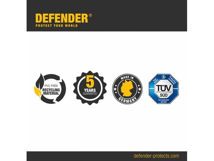 Defender OFFICE - Pasacables de 4 Canales negro