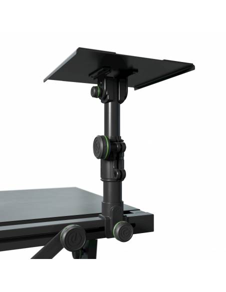 Gravity FDJT 01 - Mesa de DJ con bandejas adaptables para altavoces y portátil