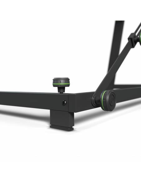 Gravity FDJT 01 - Mesa de DJ con bandejas adaptables para altavoces y portátil