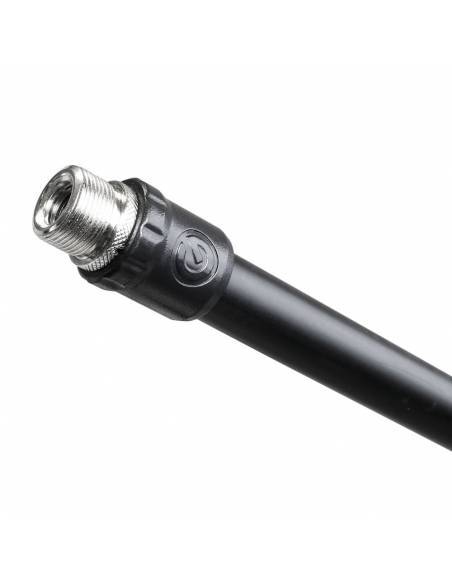 Gravity MS 2321 B - Pie de micrófono con base redonda y brazo jirafa de 2 puntos de ajuste