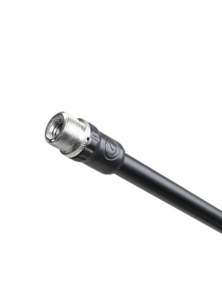 Gravity MS 2322 B - Pie de micrófono con base redonda y brazo jirafa largo de 2 puntos de ajuste