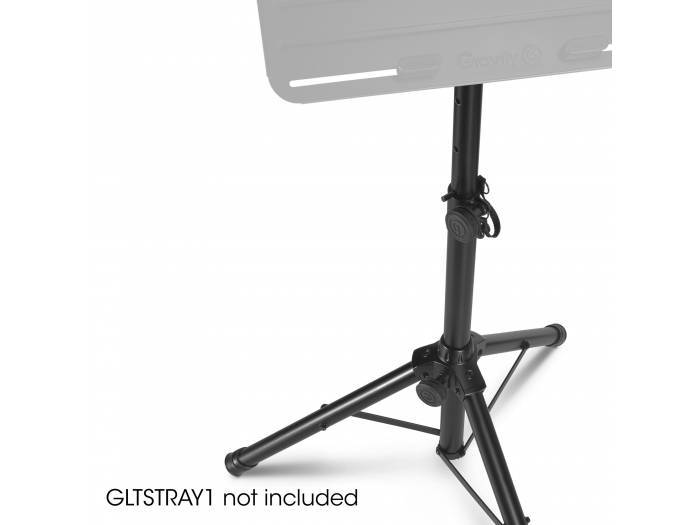 Gravity SP 5111 B - Soporte corto para altavoz, 35 mm diámetro, aluminio negro