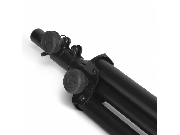 Gravity SP 5111 B - Soporte corto para altavoz, 35 mm diámetro, aluminio negro