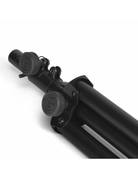 Gravity SP 5111 B - Soporte corto para altavoz, 35 mm diámetro, aluminio negro