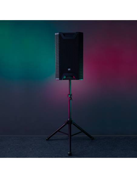 Gravity SP 5111 B - Soporte corto para altavoz, 35 mm diámetro, aluminio negro