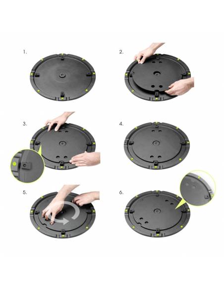 Gravity SSP WB SET 1 - Soporte de altavoz con base y placa de peso de hierro