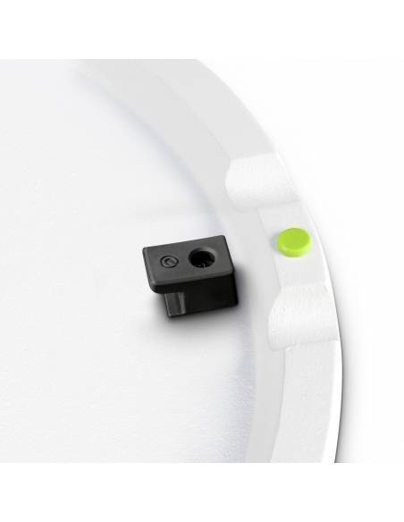 Gravity SSP WB SET 1 W - Soporte de altavoz con base y placa de peso de hierro fundido, blanco