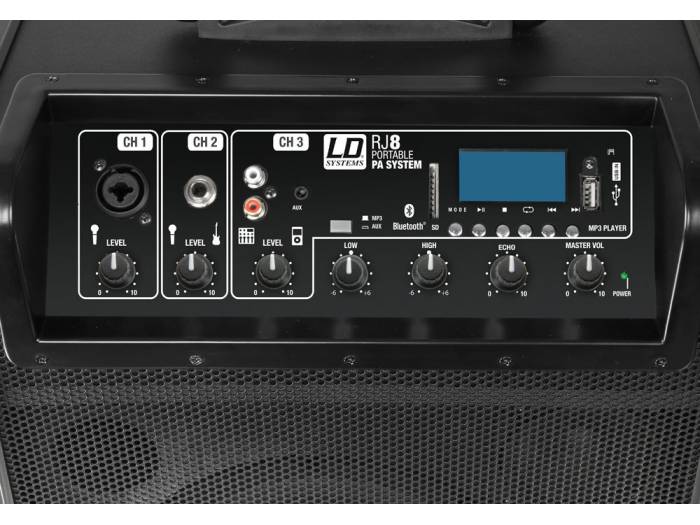 LD Systems Roadjack 8 - Altavoz Bluetooth alimentado por batería, con mezclador - 3