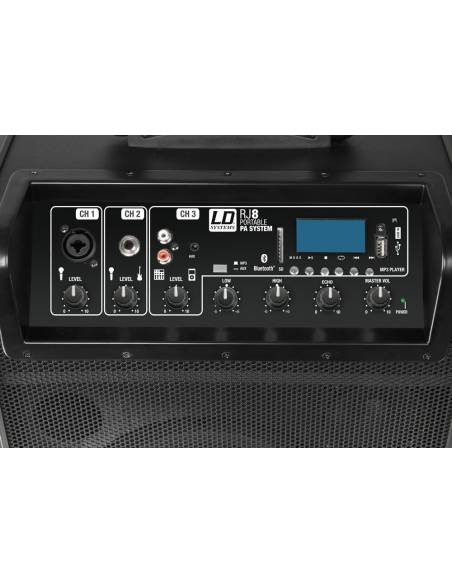 LD Systems Roadjack 8 - Altavoz Bluetooth alimentado por batería, con mezclador - 3