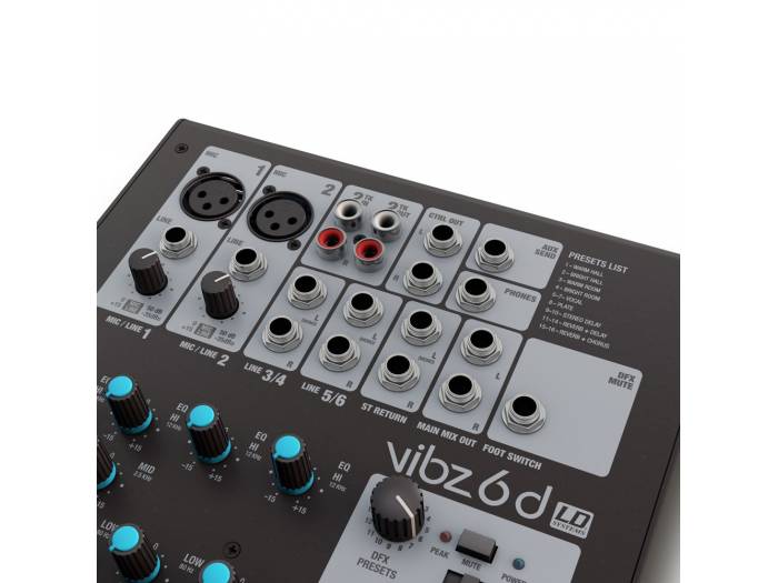 LD Systems VIBZ 6 D - Mesa de mezclas de 6 canales con sección de efectos digitales - 5