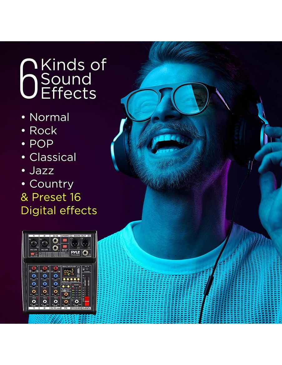 Pyle PMX464 Mesa de Directo de 4 canales - 7