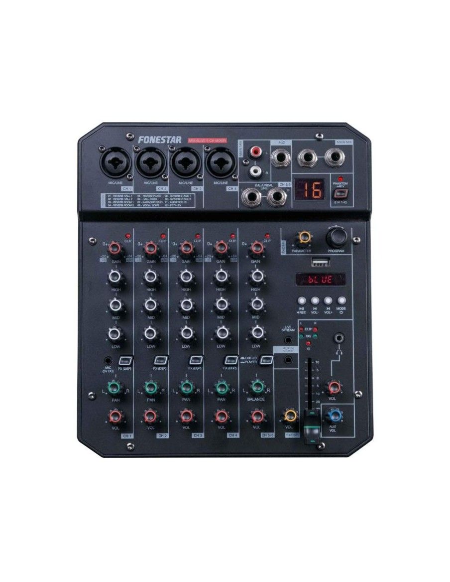 Fonestar MIX-6LIVE Mezclador estudio