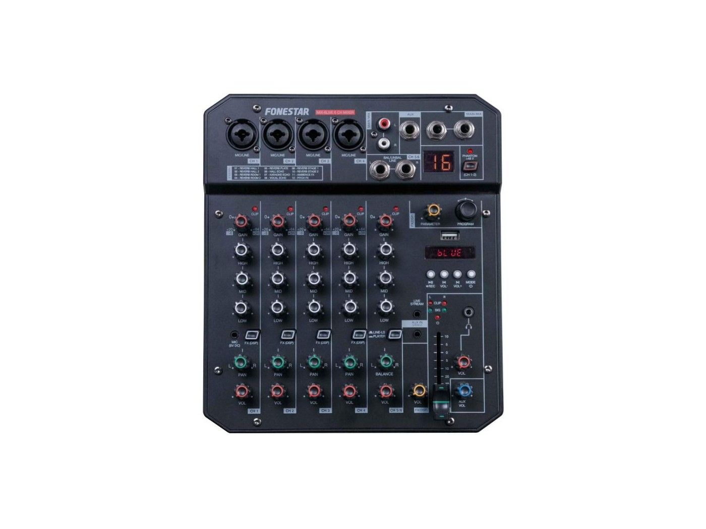Fonestar MIX-6LIVE Mezclador estudio - 4