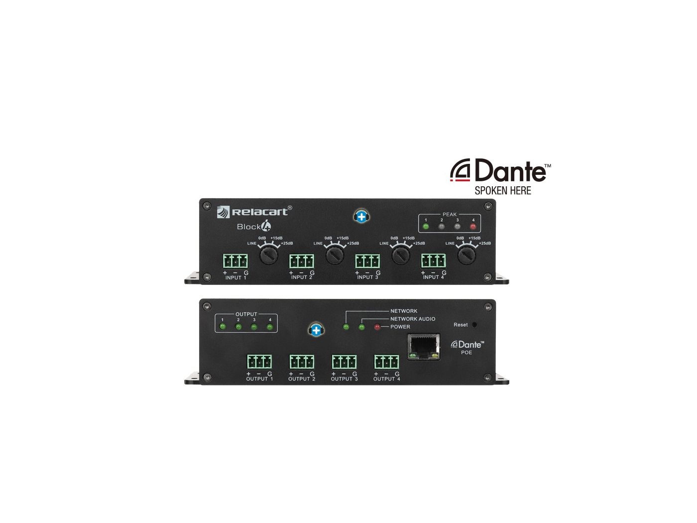 REELACART BLOCK 4 Interfaz de audio en red Dante - 2