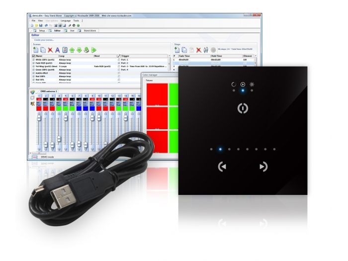 Beamz STICK-GU2 Interface DMX para montar en pared 