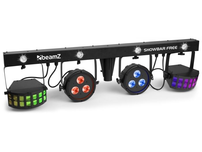 Beamz SHOWBAR FREE 2x PAR, 2x Derby y Strobo