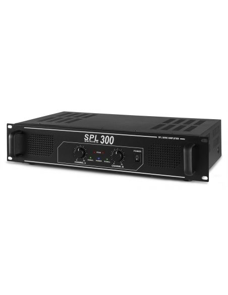 Skytec SPL 300 Amplificador 2x 150W Negro