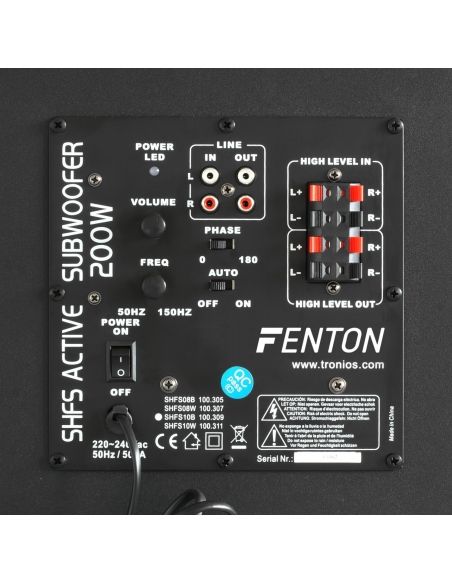 Fenton SHFS10B Subwoofer Activo 10\" negro