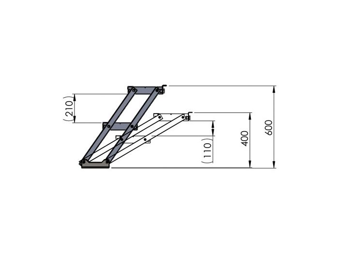 Power Dynamics 750AS Escaleras ajustables 40 - 60cm
