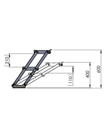 Power Dynamics 750AS Escaleras ajustables 40 - 60cm