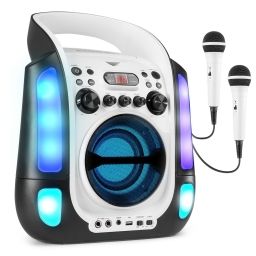 Fenton SBS30W Sistema Karaoke con CD y 2 micros Blanco 130170 - 1