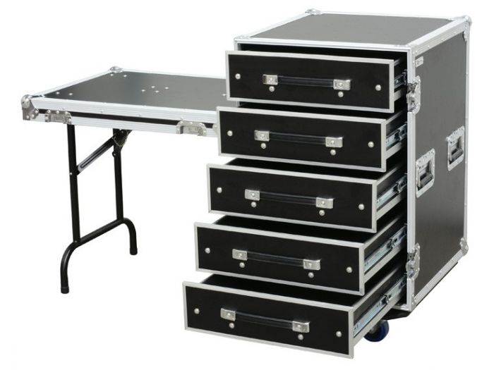 Power Dynamics PD-FA6 Flightcase de 5 Cajones 3U + Mesa