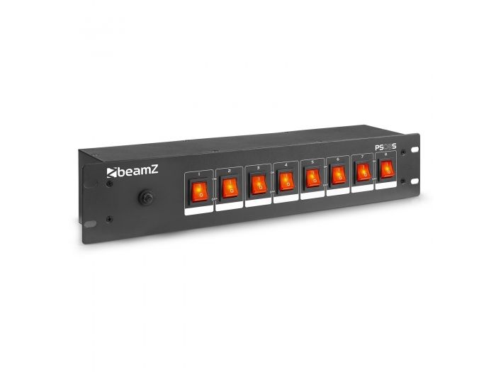 beamZ PS08S Panel de interruptores 8 canales con conectores Schuko 154040 - 1