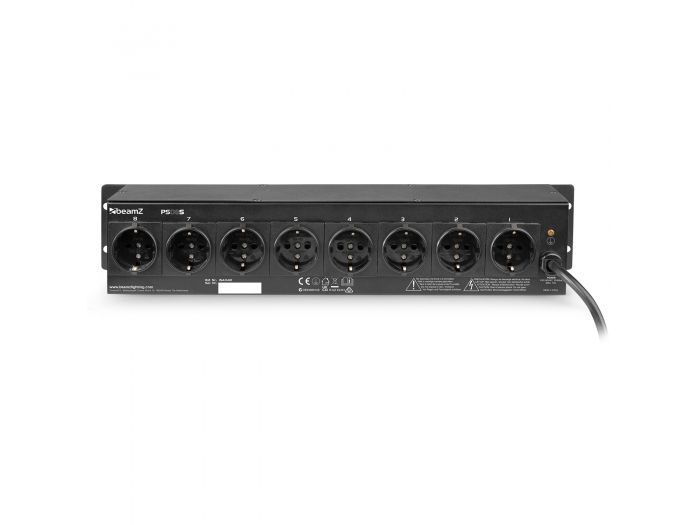 beamZ PS08S Panel de interruptores 8 canales con conectores Schuko 154040 - 3