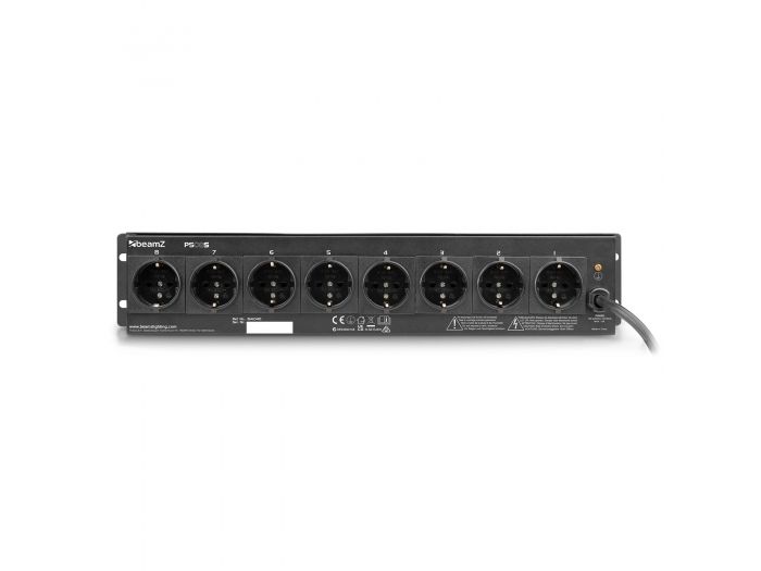 beamZ PS08S Panel de interruptores 8 canales con conectores Schuko 154040 - 4