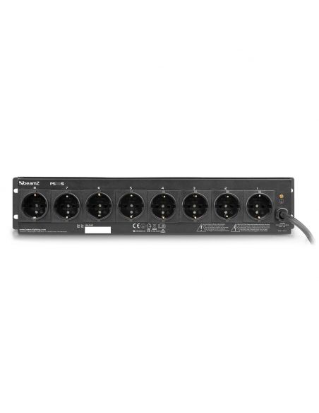 beamZ PS08S Panel de interruptores 8 canales con conectores Schuko 154040 - 4
