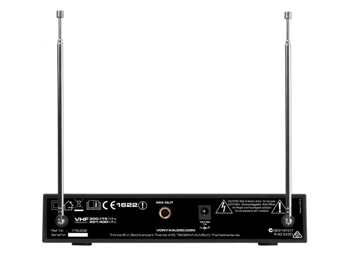 Vonyx WM522 Micro VHF 2CH HH Display | Mas Que Sonido
