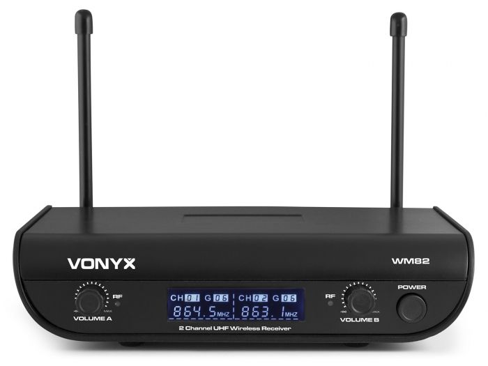 Vonyx WM82B Micro UHF digital 2ch BP | Mas Que Sonido