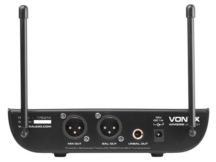Vonyx WM82B Micro UHF digital 2ch BP | Mas Que Sonido