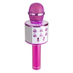 Max KM01 Micrófono de Karaoke con altavoz incorporado BT/MP3 Rosa 