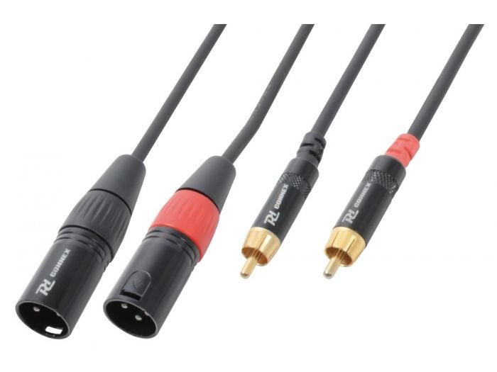 PD-Connex CX66-1 Cable de seÃƒÂ±al, 2 x Macho XLR a 2 x Macho RCA - 1.5m 176680 - 1