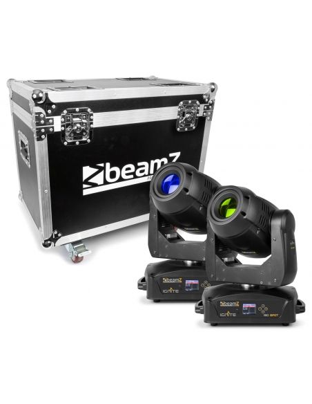 Beamz IGNITE180 Cabeza Movil Spot LED 2pcs en Flightcase