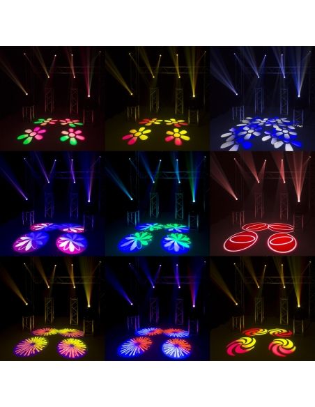 Beamz IGNITE180 Cabeza Movil Spot LED 2pcs en Flightcase